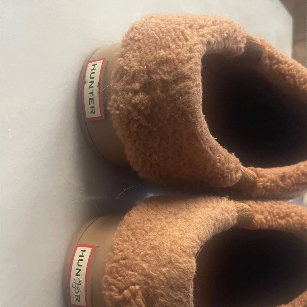 Hunter men rubber clogs with fur